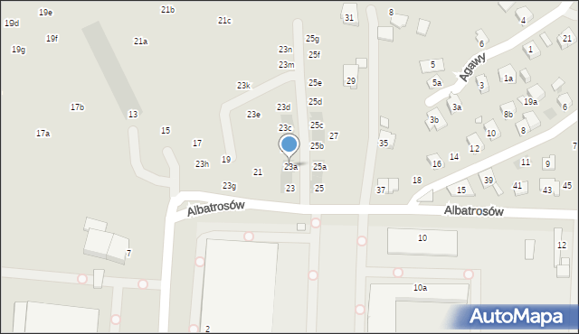 Kraków, Albatrosów, 23a, mapa Krakowa