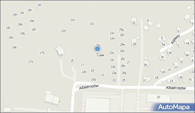 Kraków, Albatrosów, 23f, mapa Krakowa
