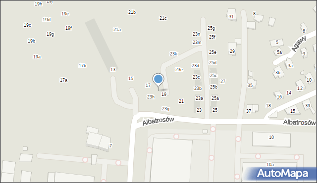 Kraków, Albatrosów, 23j, mapa Krakowa