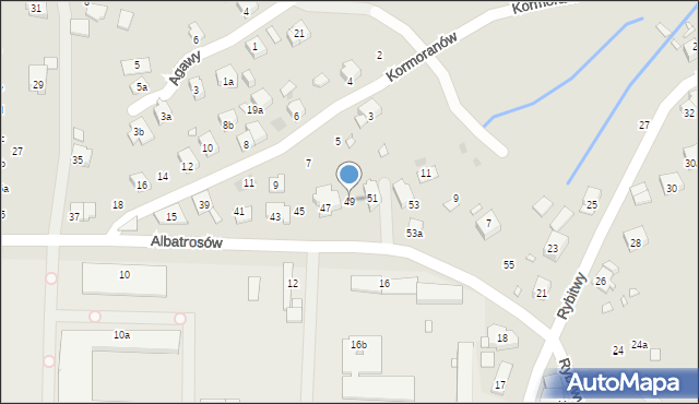 Kraków, Albatrosów, 49, mapa Krakowa