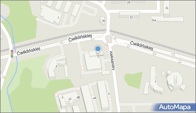 Kraków, Aleksandry, 2, mapa Krakowa