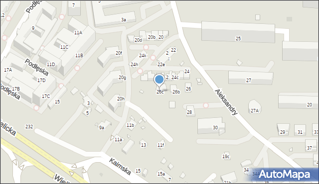 Kraków, Aleksandry, 26c, mapa Krakowa