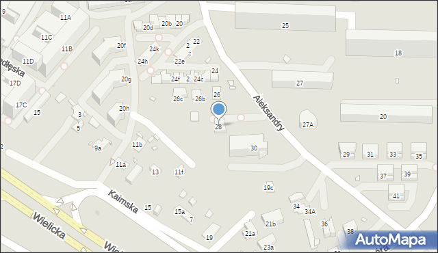 Kraków, Aleksandry, 28, mapa Krakowa