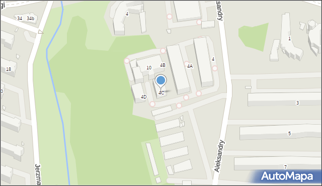 Kraków, Aleksandry, 4C, mapa Krakowa