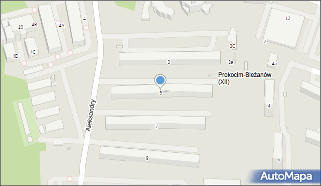 Kraków, Aleksandry, 5, mapa Krakowa