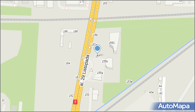Kraków, Aleja 29 Listopada, 157, mapa Krakowa