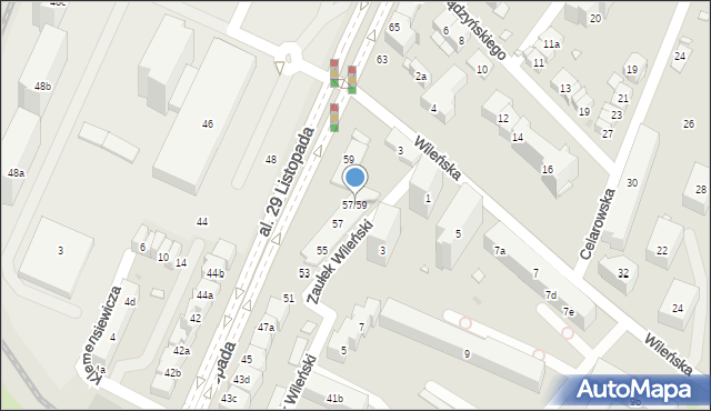 Kraków, Aleja 29 Listopada, 57/59, mapa Krakowa