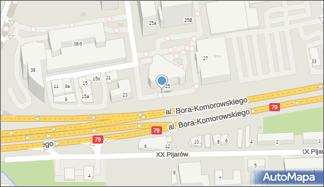Kraków, Aleja Bora-Komorowskiego Tadeusza, gen., 20c, mapa Krakowa