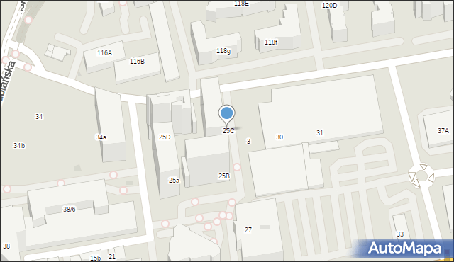 Kraków, Aleja Bora-Komorowskiego Tadeusza, gen., 25C, mapa Krakowa