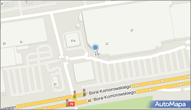 Kraków, Aleja Bora-Komorowskiego Tadeusza, gen., 3, mapa Krakowa
