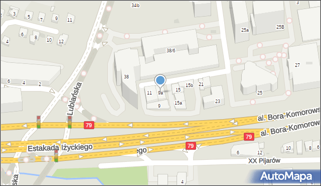 Kraków, Aleja Bora-Komorowskiego Tadeusza, gen., 9a, mapa Krakowa