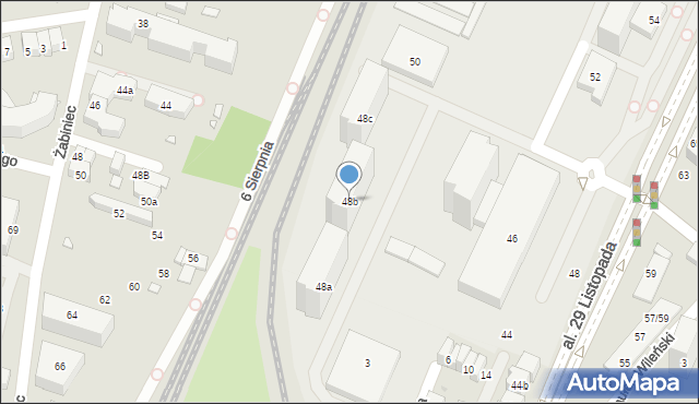 Kraków, Aleja 29 Listopada, 48b, mapa Krakowa
