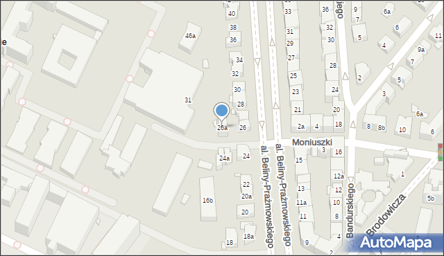 Kraków, Aleja Beliny-Prażmowskiego Władysława, płk., 26a, mapa Krakowa