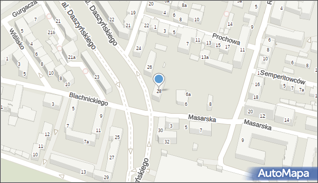 Kraków, Aleja Daszyńskiego Ignacego, 28, mapa Krakowa