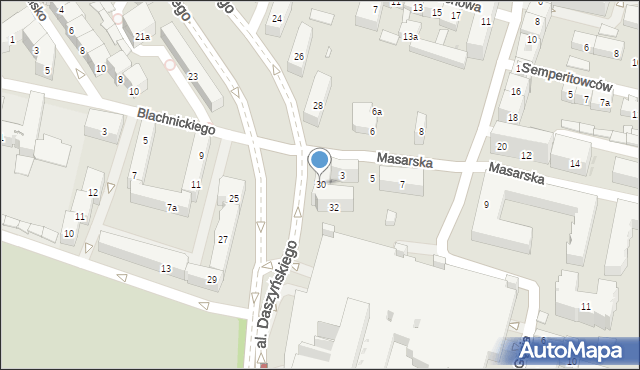 Kraków, Aleja Daszyńskiego Ignacego, 30, mapa Krakowa