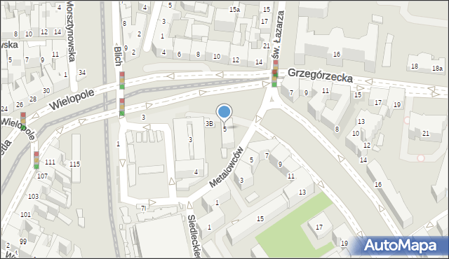 Kraków, Aleja Daszyńskiego Ignacego, 5, mapa Krakowa