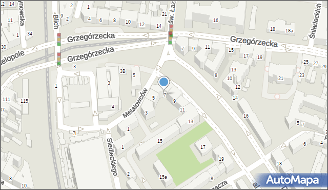 Kraków, Aleja Daszyńskiego Ignacego, 7, mapa Krakowa