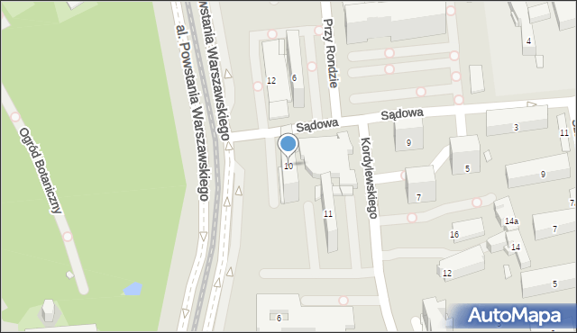 Kraków, Aleja Powstania Warszawskiego, 10, mapa Krakowa