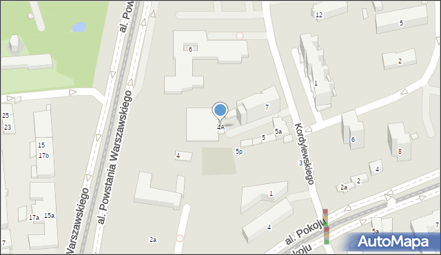 Kraków, Aleja Powstania Warszawskiego, 4A, mapa Krakowa