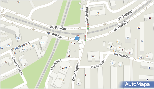 Kraków, Aleja Pokoju, 31b, mapa Krakowa