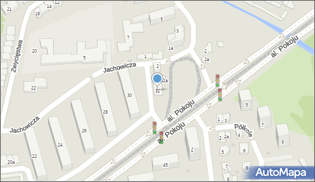 Kraków, Aleja Pokoju, 32, mapa Krakowa