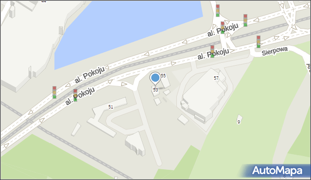 Kraków, Aleja Pokoju, 53, mapa Krakowa