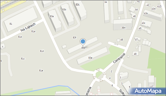 Kraków, Aleja Pokoju, 83d, mapa Krakowa