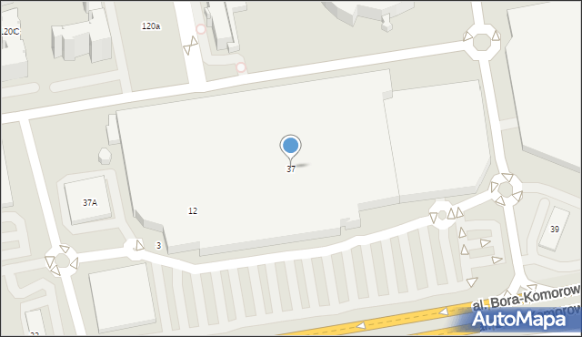 Kraków, Aleja Bora-Komorowskiego Tadeusza, gen., 37, mapa Krakowa