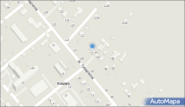 Kraśnik, Aleja Tysiąclecia, 104, mapa Kraśnik