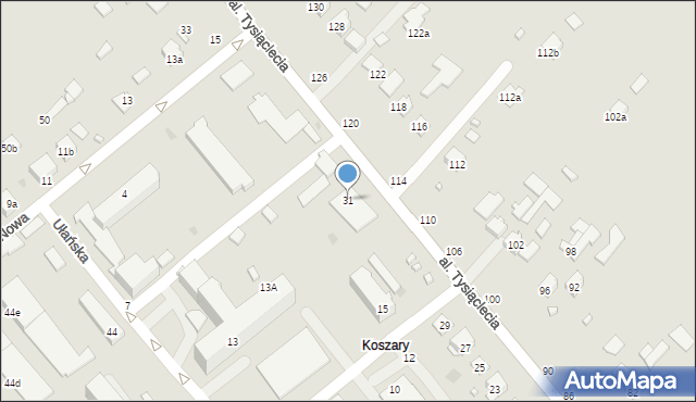 Kraśnik, Aleja Tysiąclecia, 31, mapa Kraśnik