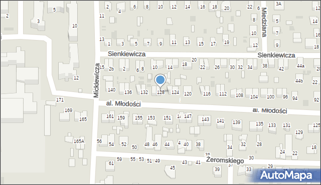 Kraśnik, Aleja Młodości, 128, mapa Kraśnik