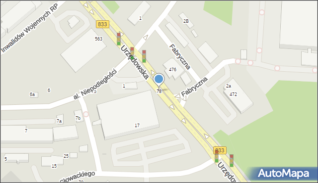 Kraśnik, Aleja Niepodległości, 78, mapa Kraśnik