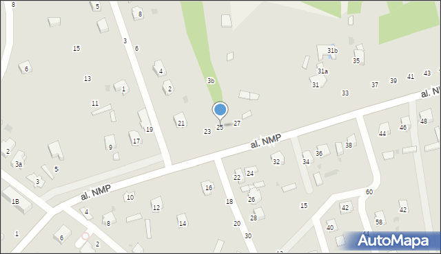 Krasnobród, Aleja Najświętszej Marii Panny, 25, mapa Krasnobród