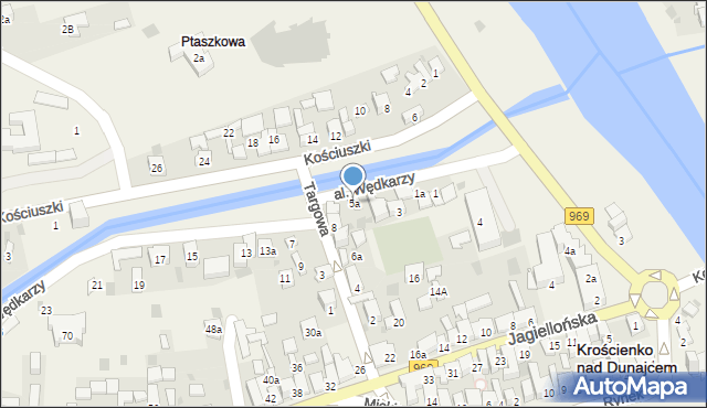 Krościenko nad Dunajcem, Aleja Wędkarzy, 5a, mapa Krościenko nad Dunajcem