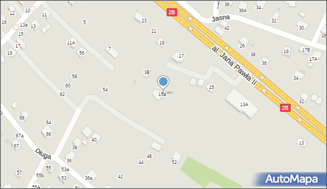 Krosno, Aleja Jana Pawła II, 15b, mapa Krosna