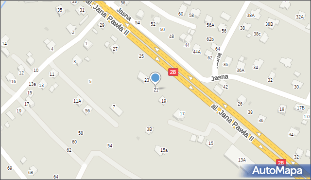 Krosno, Aleja Jana Pawła II, 21, mapa Krosna