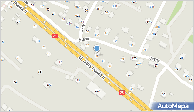 Krosno, Aleja Jana Pawła II, 40, mapa Krosna