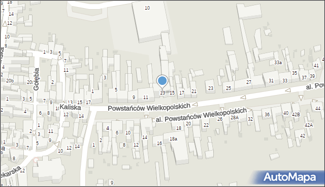 Krotoszyn, Aleja Powstańców Wielkopolskich, 13, mapa Krotoszyna