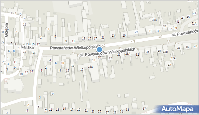 Krotoszyn, Aleja Powstańców Wielkopolskich, 20, mapa Krotoszyna