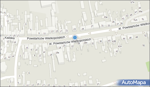 Krotoszyn, Aleja Powstańców Wielkopolskich, 24, mapa Krotoszyna