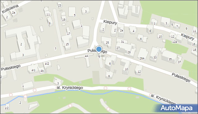 Krynica-Zdrój, Aleja Krynickiego Nikifora, 5, mapa Krynica-Zdrój