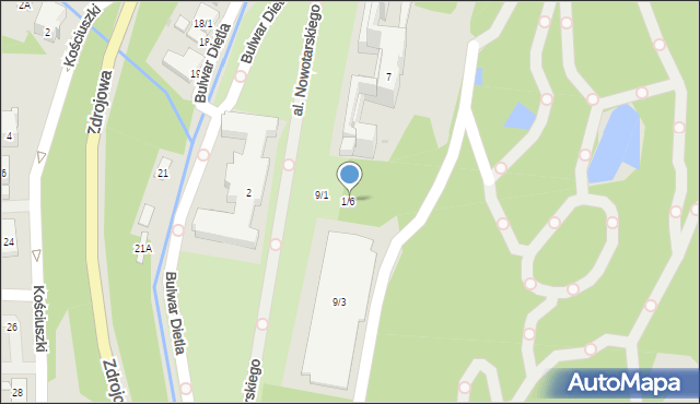 Krynica-Zdrój, Aleja Nowotarskiego Leona, inż., 1/6, mapa Krynica-Zdrój