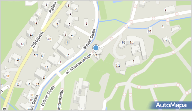 Krynica-Zdrój, Aleja Nowotarskiego Leona, inż., 5, mapa Krynica-Zdrój