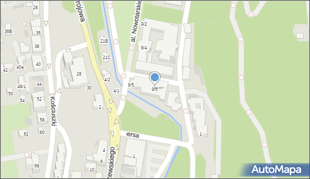 Krynica-Zdrój, Aleja Nowotarskiego Leona, inż., 9/5, mapa Krynica-Zdrój