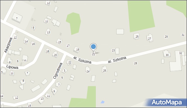 Krynki, Aleja Szkolna, 21, mapa Krynki