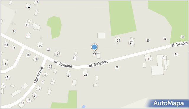 Krynki, Aleja Szkolna, 23, mapa Krynki