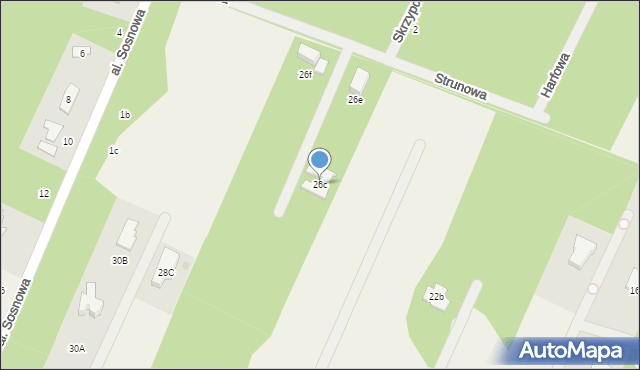 Książenice, Aleja Akacjowa, 26c, mapa Książenice