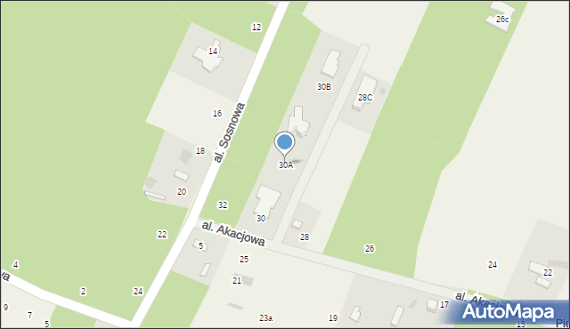 Książenice, Aleja Akacjowa, 30A, mapa Książenice