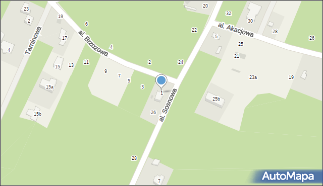 Książenice, Aleja Brzozowa, 1, mapa Książenice