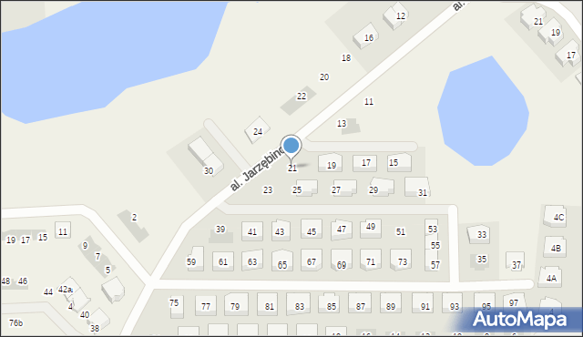 Książenice, Aleja Jarzębinowa, 21, mapa Książenice